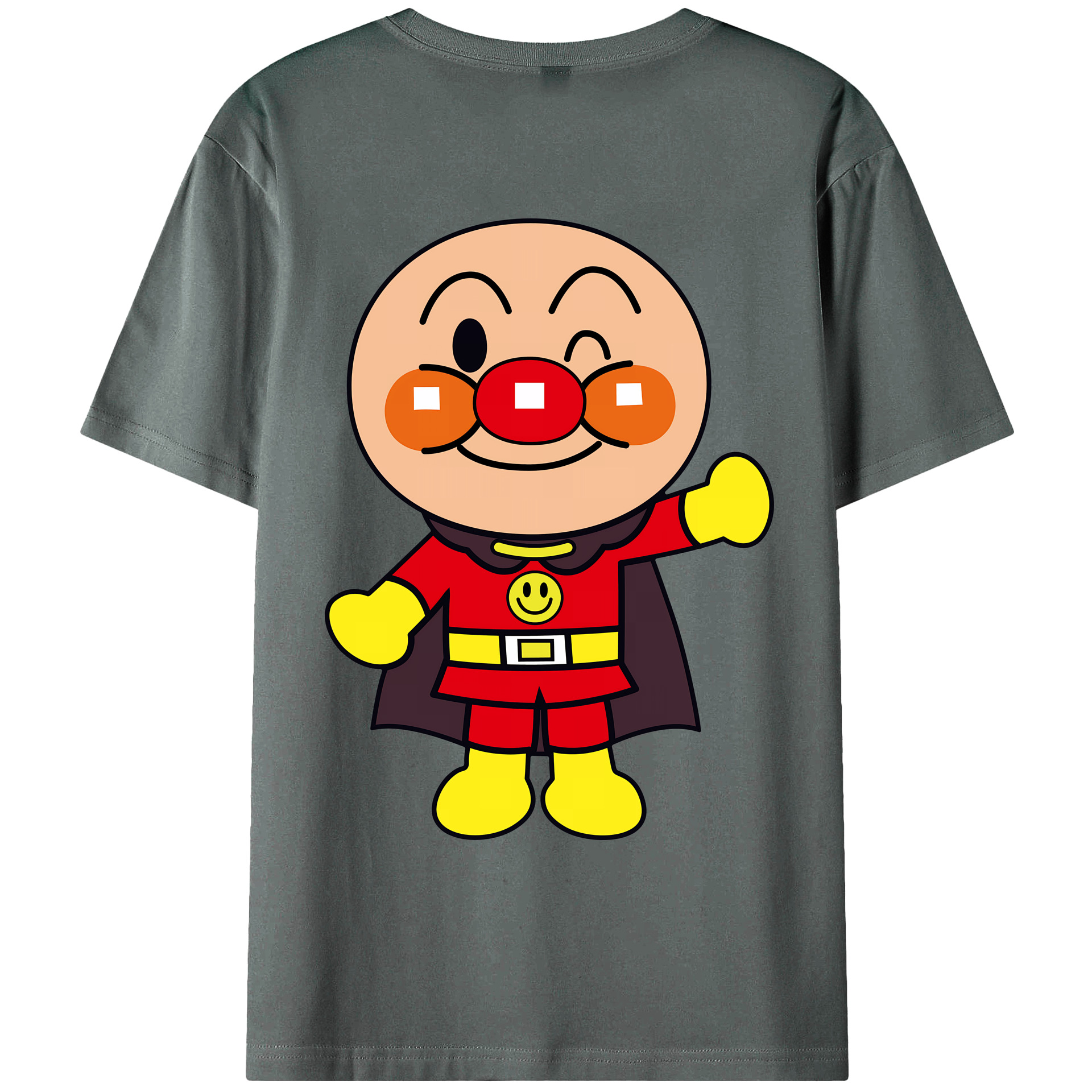 （画像用） アンパンマン Anpanman 綿100％ メンズ半袖Tシャツ（バックプリント） 通気性